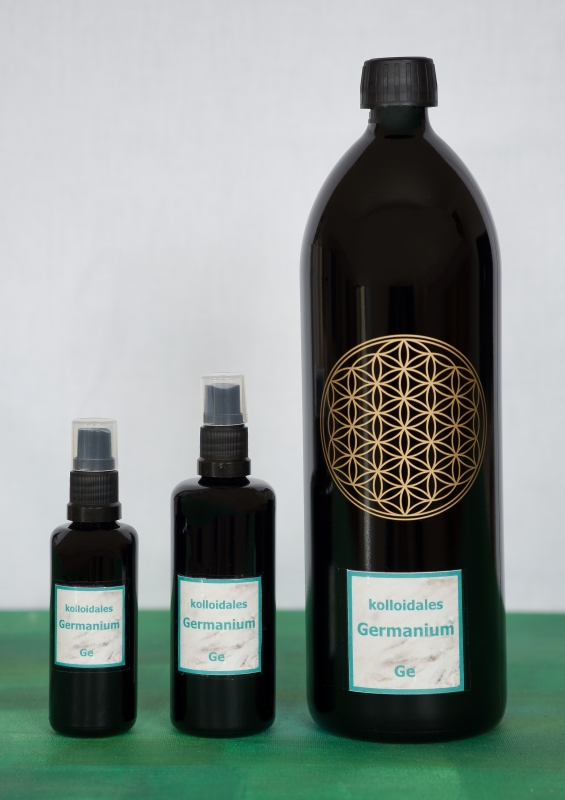 Kolloidales Germanium optimal aufbewahrt im Violettglas