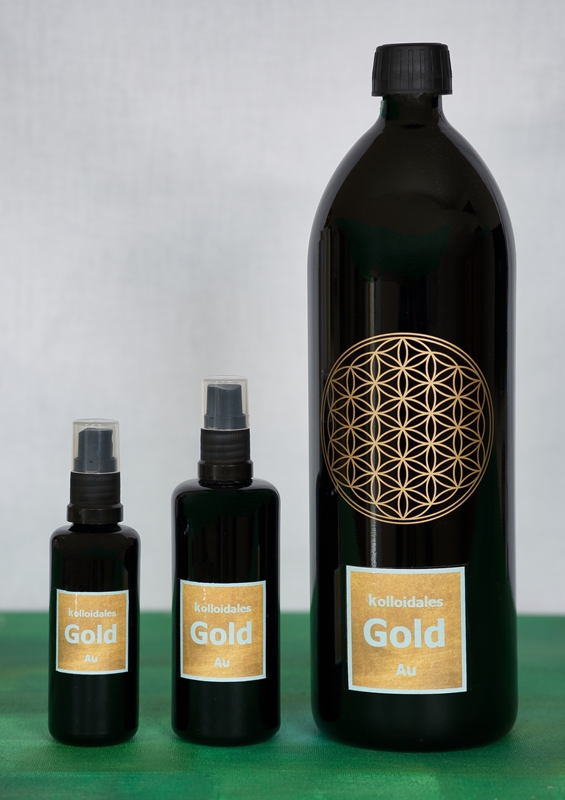 Kolloidales Gold optimal aufbewahrt im Violettglas