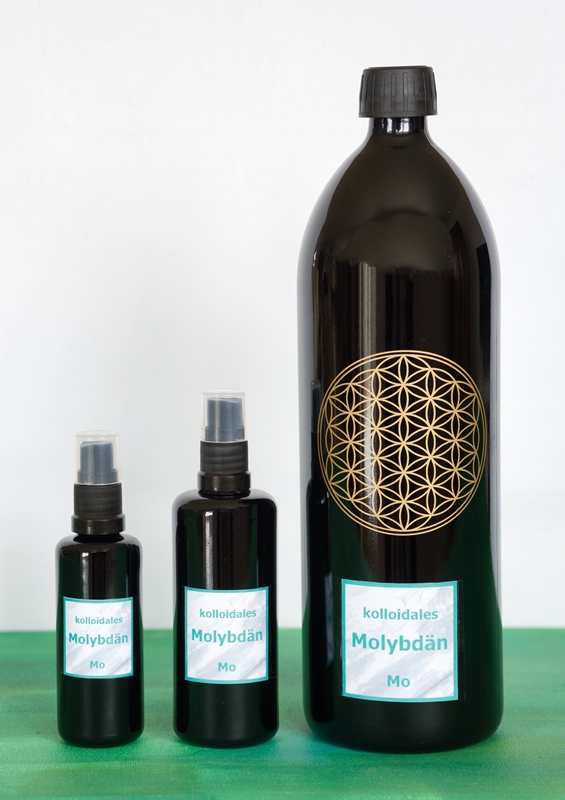 Kolloidales Molybdän optimal aufbewahrt im Violettglas
