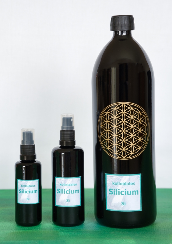 Kolloidales Silizium optimal aufbewahrt im Violettglas